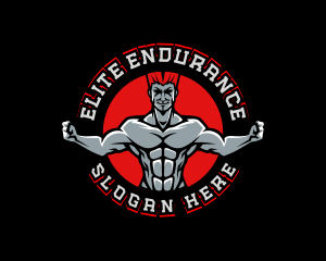 Fitness Muscle Man Trainer logo design