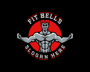 Fitness Muscle Man Trainer logo design