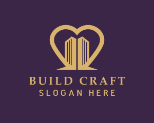 Heart Building Construction logo design