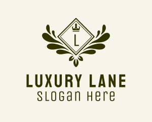 Luxury Wreath Crown Letter  logo design