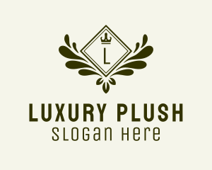 Luxury Wreath Crown Letter  logo design