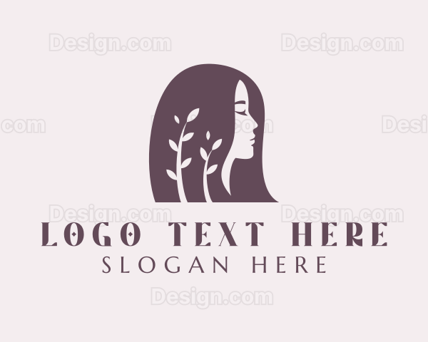 Leaf Hair Stylist Logo