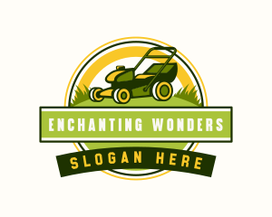 Garden Lawn Mower Logo