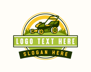 Garden Lawn Mower Logo