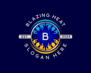 Cool Heat Temperature logo design