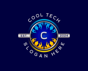 Cool Heat Temperature logo design