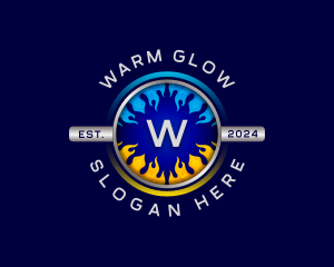 Cool Heat Temperature logo design