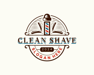 Barbershop Pole Shaving logo design