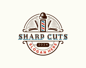 Barbershop Pole Shaving logo design