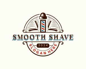 Barbershop Pole Shaving logo design