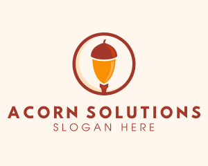 Acorn Nut Seed logo design