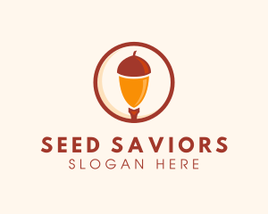 Acorn Nut Seed logo design