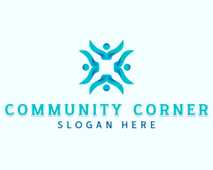 Social Community Collaboration logo design