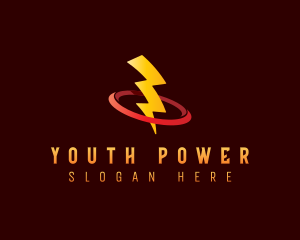 Lightning Bolt Power logo design