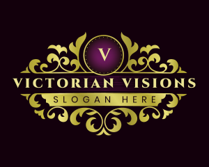 Floral Victorian Vines logo design