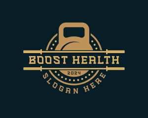 Fitness Training Kettlebell logo design