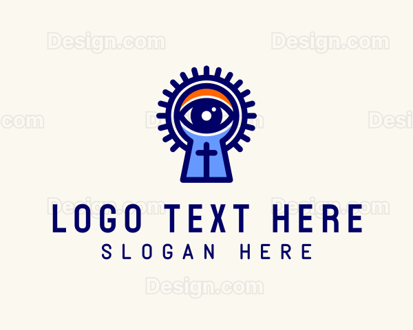 Religious Eye Crucifix Logo