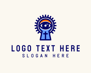 Religious Eye Crucifix logo