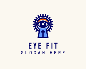 Religious Eye Crucifix logo design