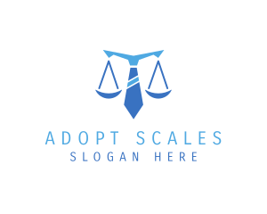 Necktie Scales of Justice logo design