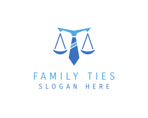 Necktie Scales of Justice logo design