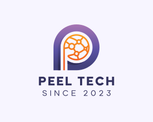 Global Tech Letter P logo design