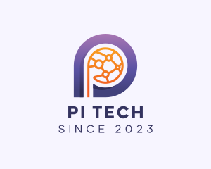 Global Tech Letter P logo design