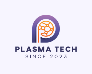 Global Tech Letter P logo design