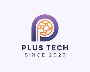 Global Tech Letter P logo design