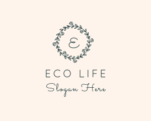 Floral Leaf Botanical Garden logo design