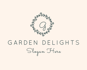 Floral Leaf Botanical Garden logo design