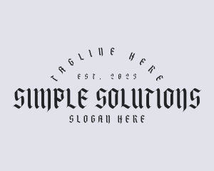 Simple Gothic Business logo design