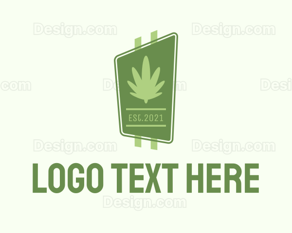 Cannabis Leaf Signage Logo