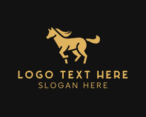 Elegant Horse Stallion logo design