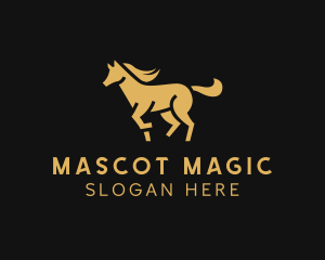 Elegant Horse Stallion logo design