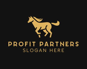 Elegant Horse Stallion logo design