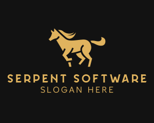 Elegant Horse Stallion logo design