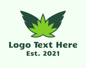 Flying Weed Leaf logo