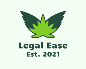Flying Weed Leaf logo