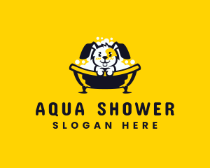 Bathtub Pet Dog Grooming logo