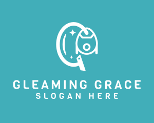 Vacuum Cleaner Sparkles logo design