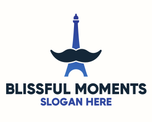 Moustache Eiffel Tower logo