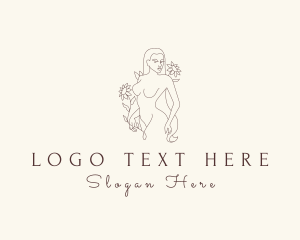 Floral Nude Lady logo