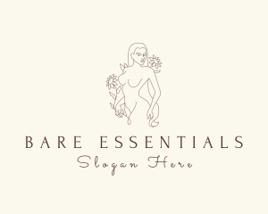 Floral Nude Lady logo