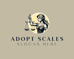 Female Justice Scales logo design