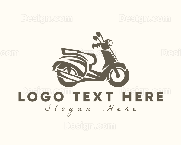 Hipster Transportation Scooter Logo