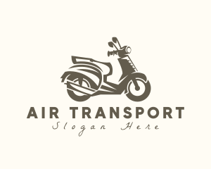 Hipster Transportation Scooter logo design