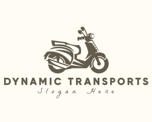 Hipster Transportation Scooter logo design