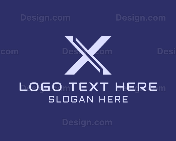 Startup Tech Letter X Business Logo