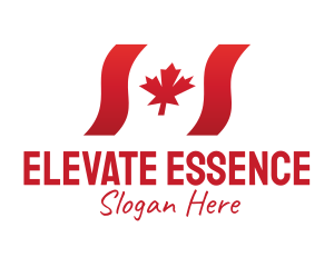 Wavy Canada Flag  Logo